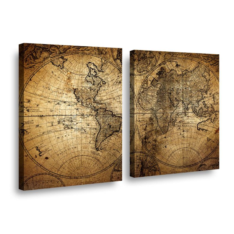 Canvas duo World 70x50cm.-0