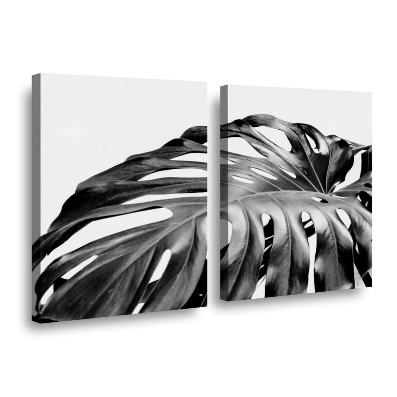 Canvas duo Monstera BN 70x50cm.-0