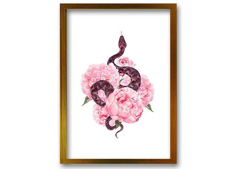 Cuadro 70x50 cm ilustración Flor de veneno-0