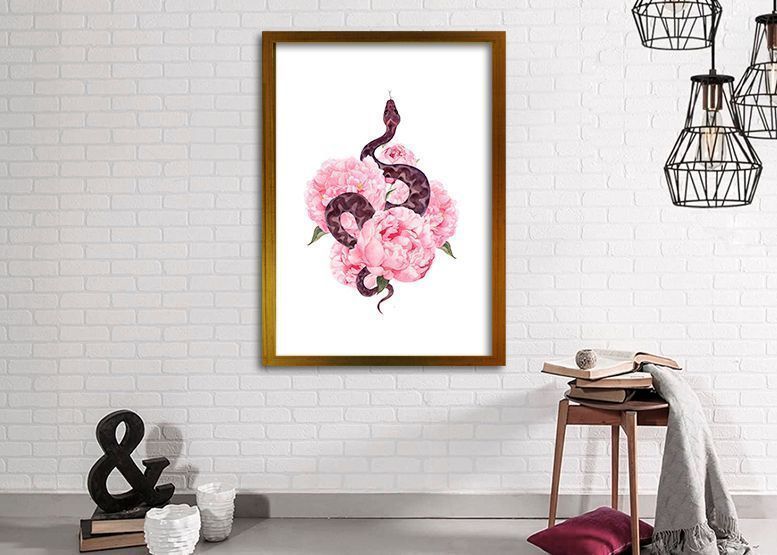 Cuadro 70x50 cm ilustración Flor de veneno-1