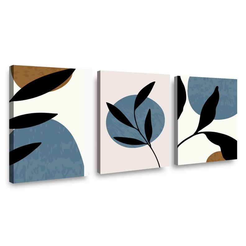 Canvas trio Black Ramas 70x50cm.-0