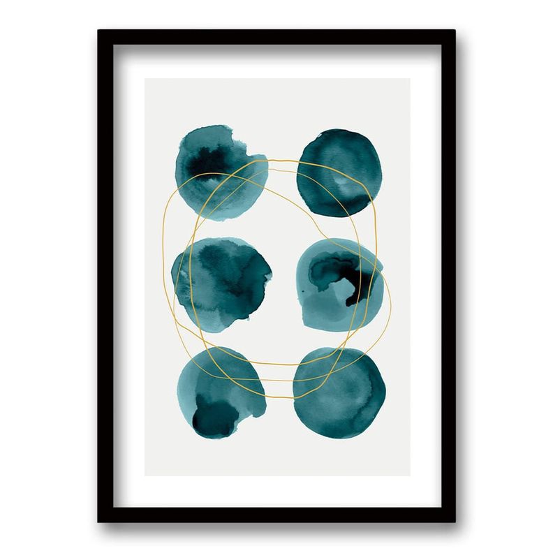 Cuadro Turquoise - 40x30 cm Negro M-L