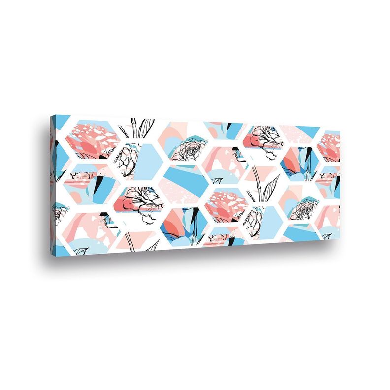 Canvas 90x45 cms Flower Honeycomb-0