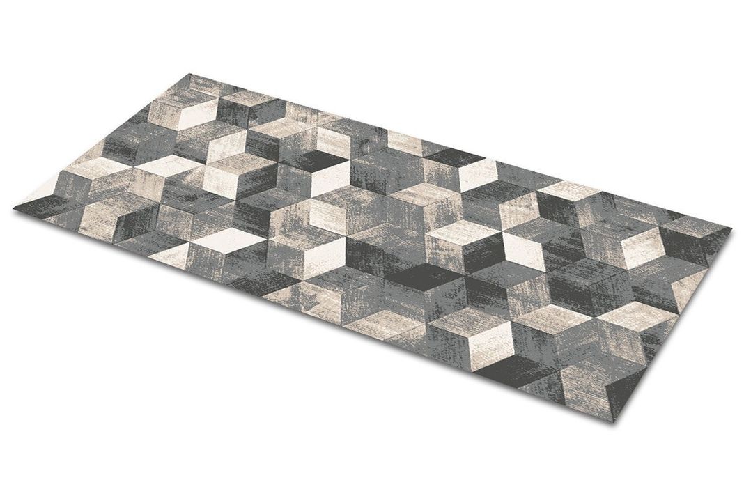 Alfombra vinílica Grey Square 110x140 cms.-0