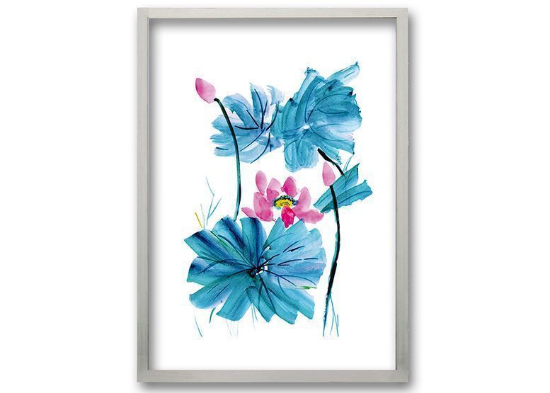Cuadro 50x35 cm ilustración Acua flor-0