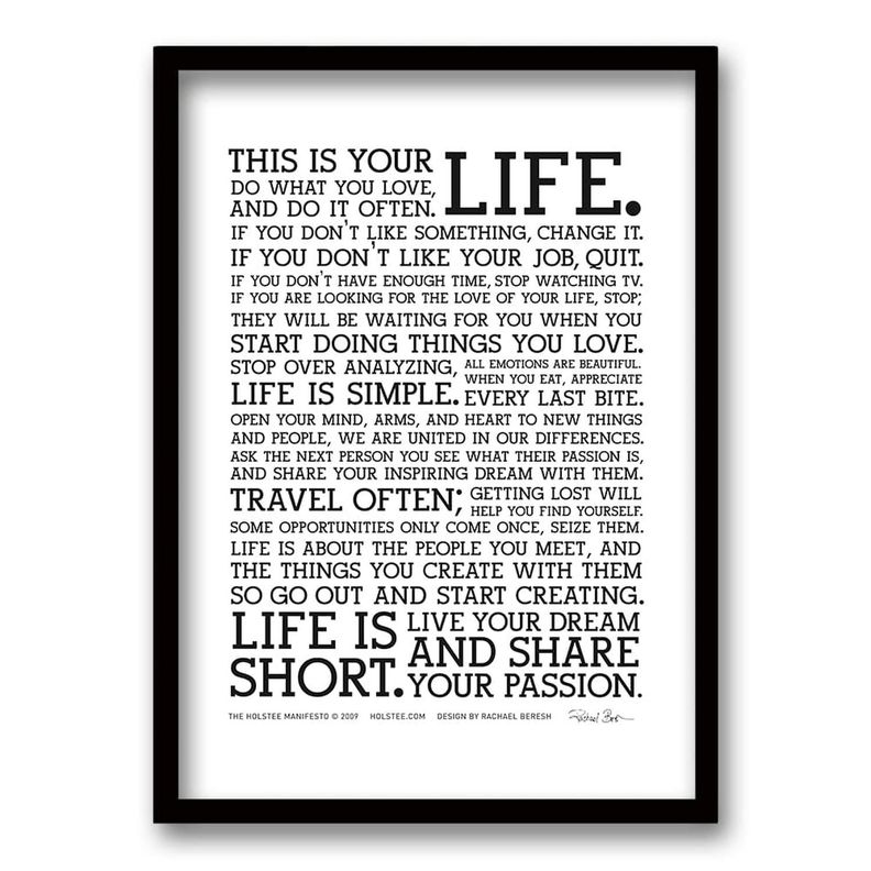 Cuadro Life - 40x30 cm