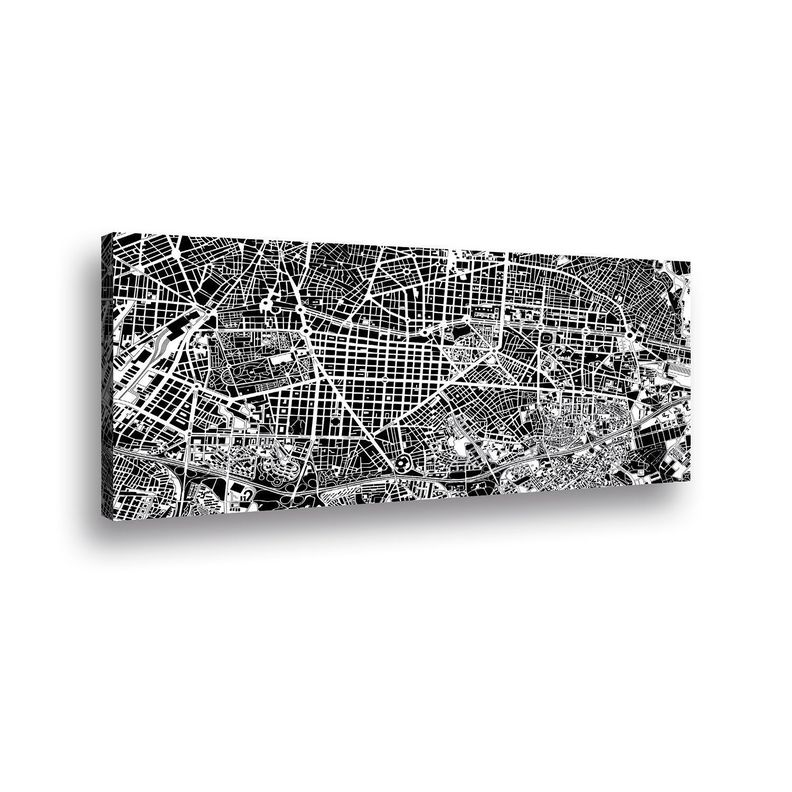Canvas 90x45 cms Map City-0