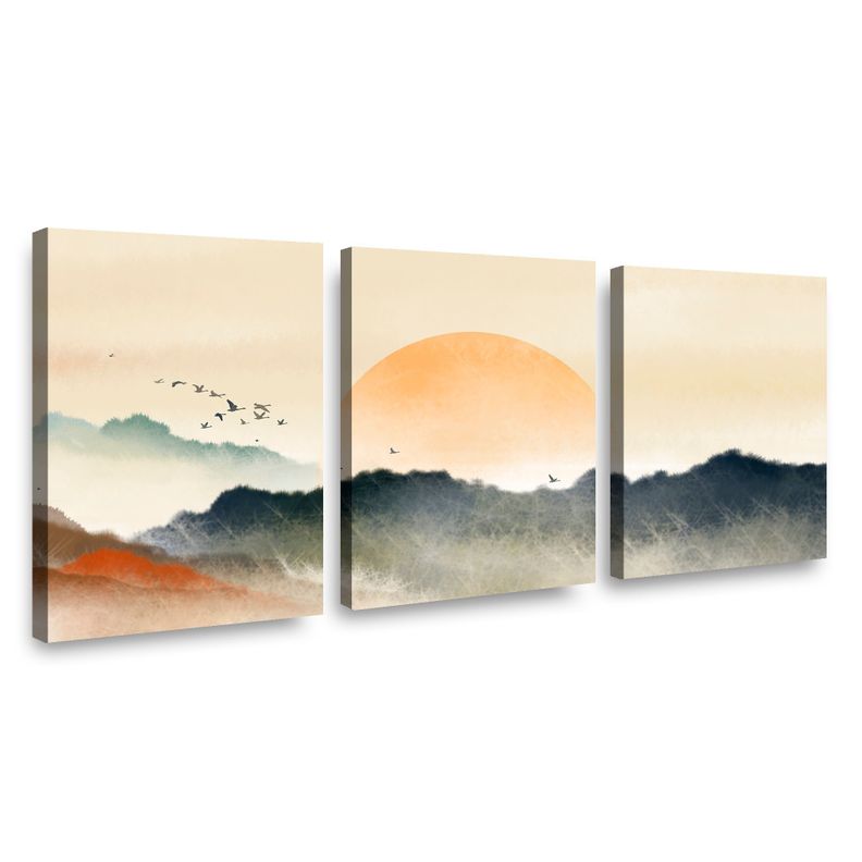 Canvas trio Miel 70x50cm.-0