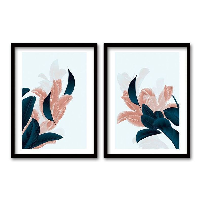 Cuadro Duo Negro 70x50cms Guayaba