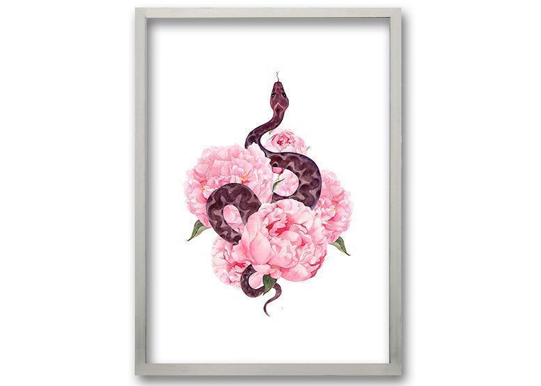 Cuadro 70x50 cm ilustración Flor de veneno-0