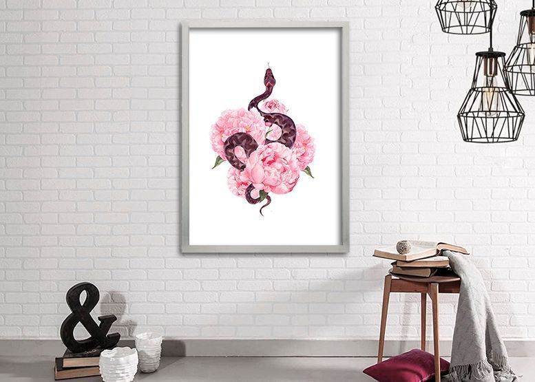 Cuadro 70x50 cm ilustración Flor de veneno-1