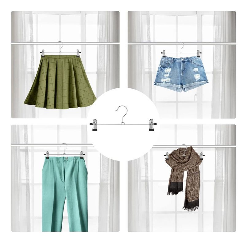 Kit 10 Unid Clip Falda Pantalones Perchas Cinturones Jhn-7