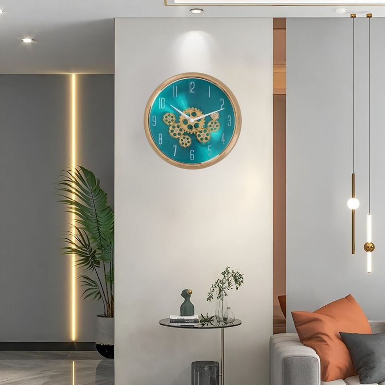 Reloj Pared Engranajes Móviles Silencioso Decorativo Jhn-8