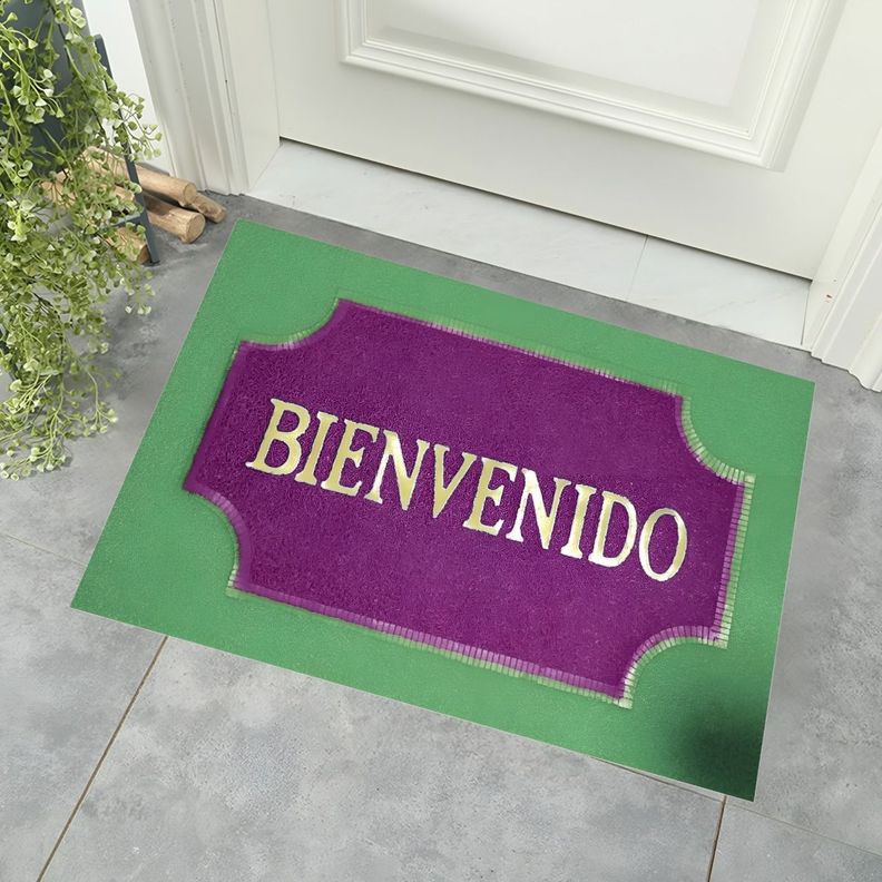 Set de 3 Alfombra Decorativa Antideslizante Bienvenido Jhn-3