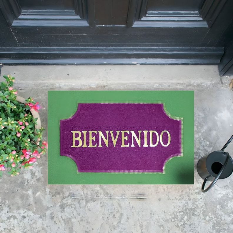 Set de 3 Alfombra Decorativa Antideslizante Bienvenido Jhn-4