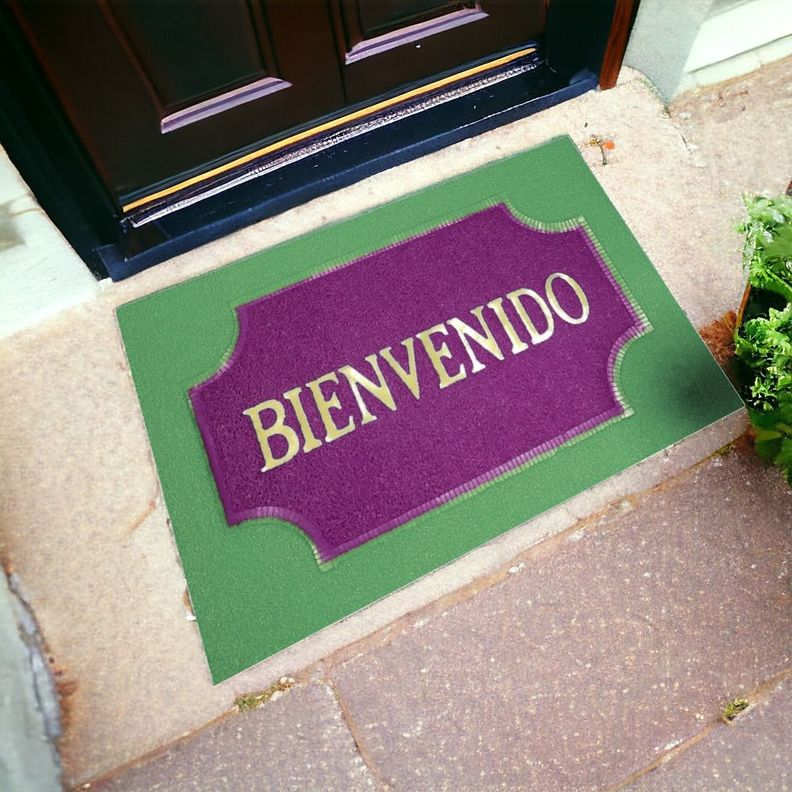 Set de 3 Alfombra Decorativa Antideslizante Bienvenido Jhn-5