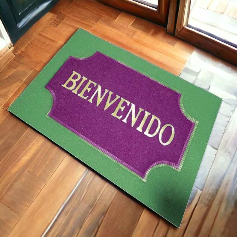 Set de 3 Alfombra Decorativa Antideslizante Bienvenido Jhn-6