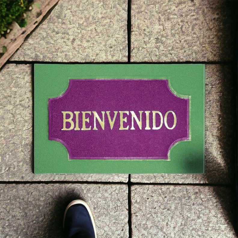 Set de 3 Alfombra Decorativa Antideslizante Bienvenido Jhn-9