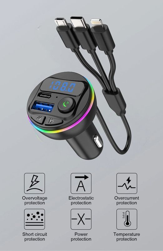Transmisor Manos Libre G46 Carro USB Audio Microfono Lau-8