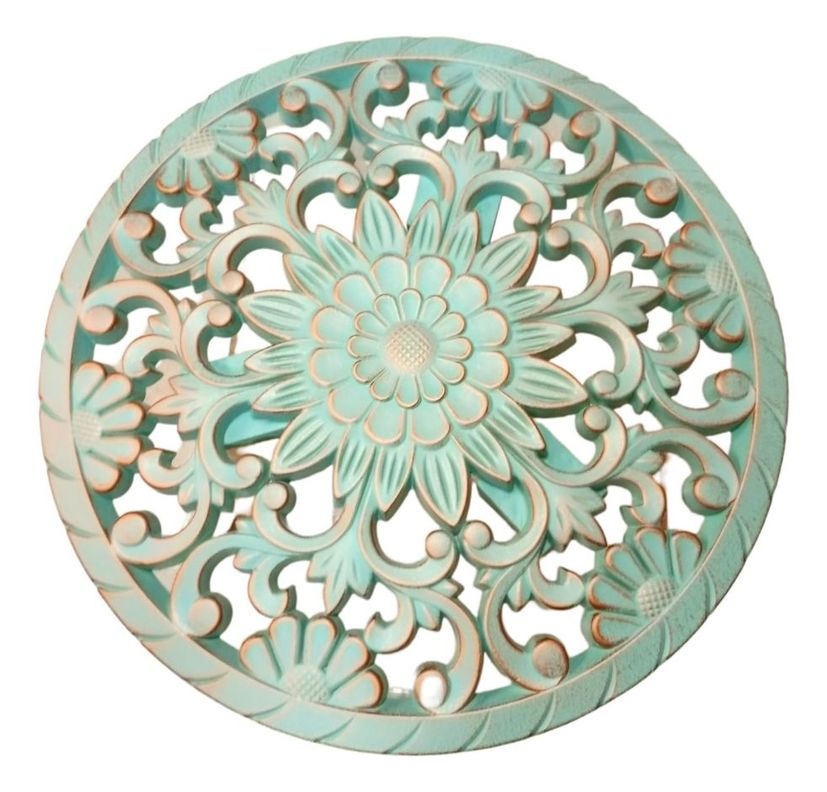 Mesa Auxiliar Decorativa Redonda Mosaico Mesa Centro Jhn-1