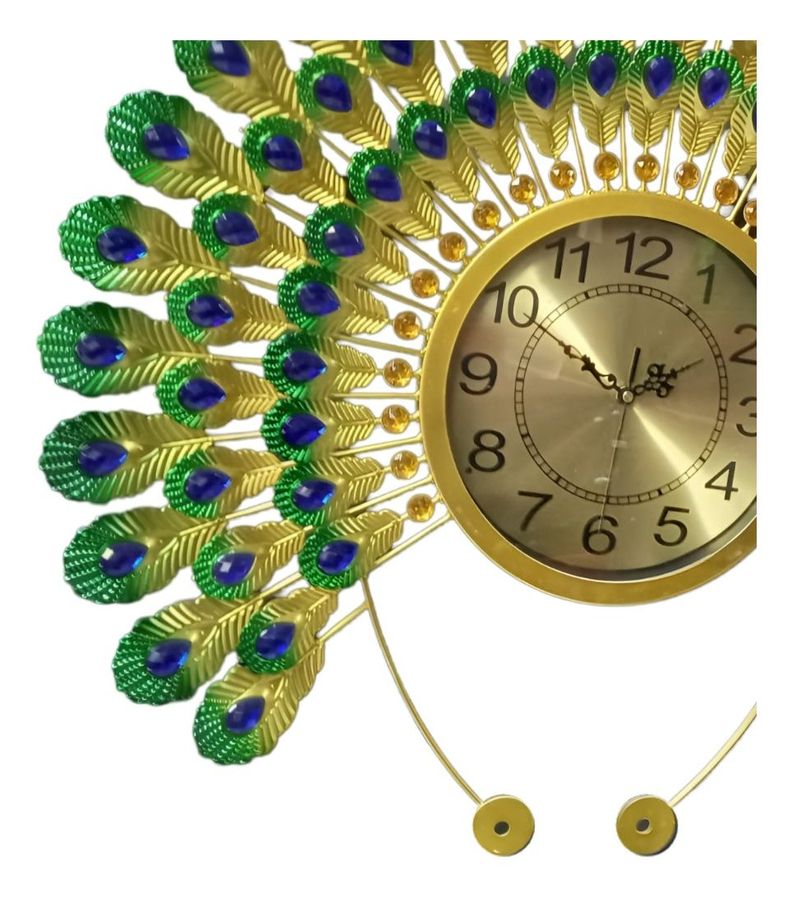 Reloj Pared Pavo Real Decorativo Moderno Silencioso Jhn-1