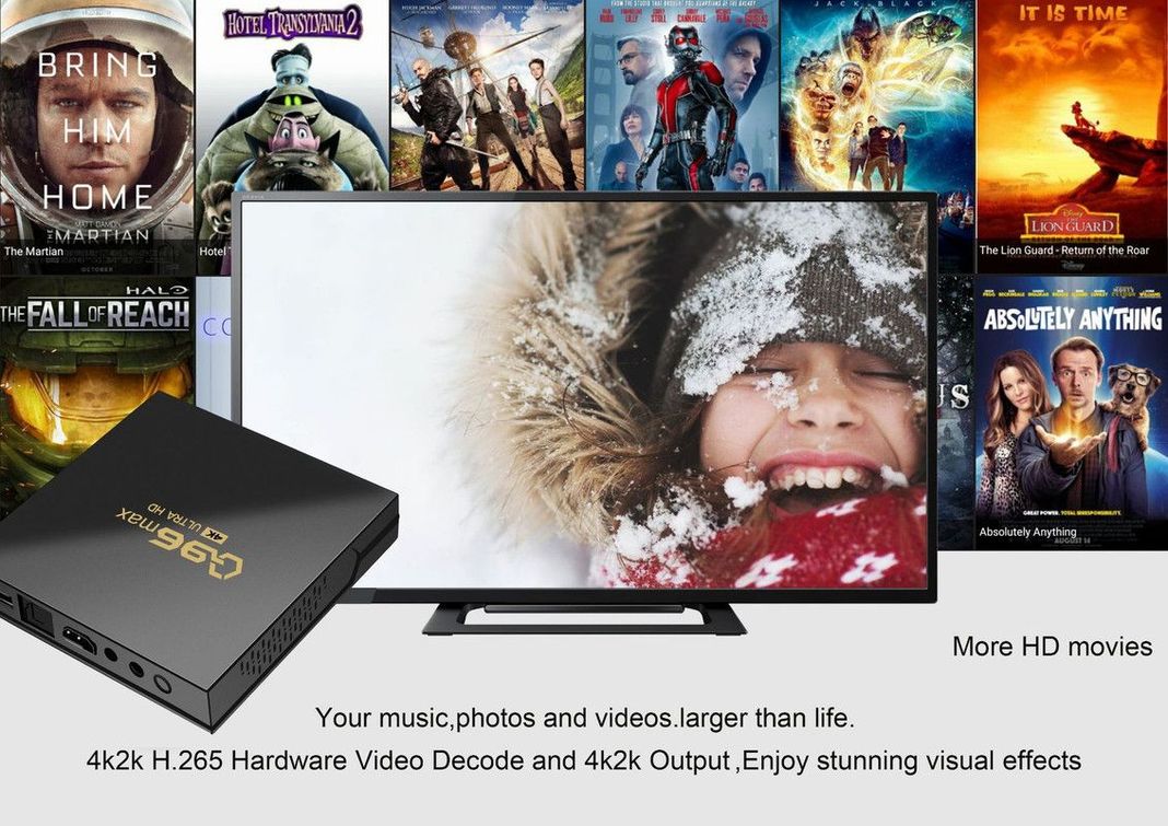 Sintonizador Android Pantalla TV Box 4K Ultra HD Lau-3