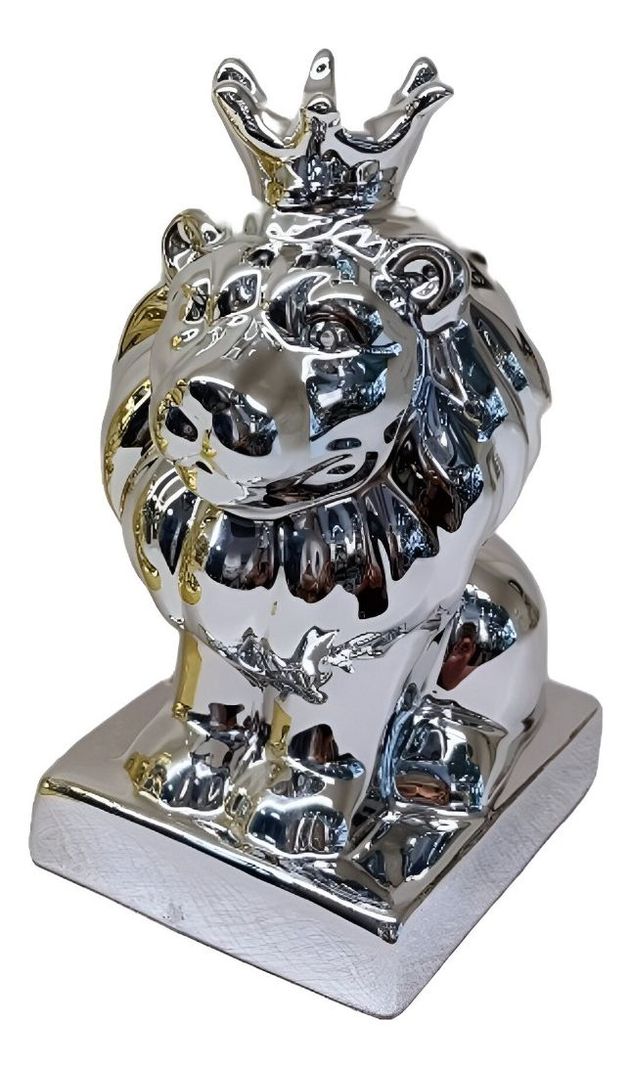 Set de 2 Estatua León Resina Compacto Decorativa Jhn-0