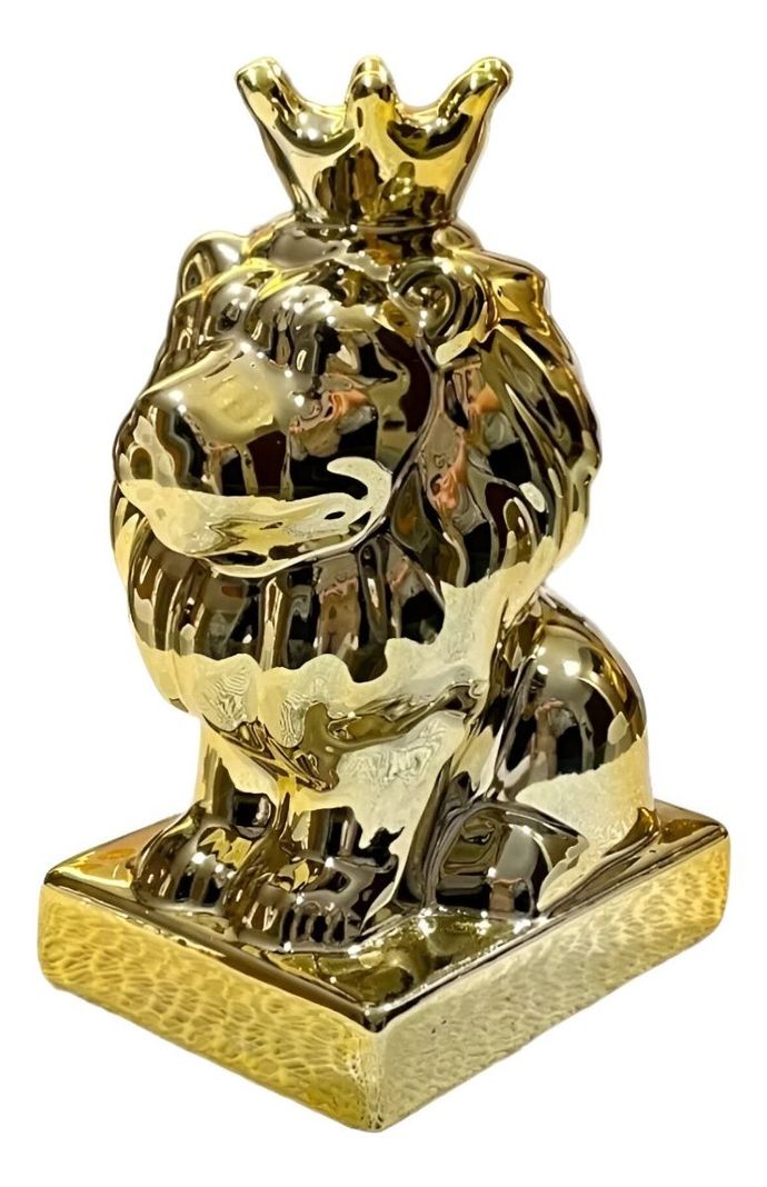 Set de 2 Estatua León Resina Compacto Decorativa Jhn-9