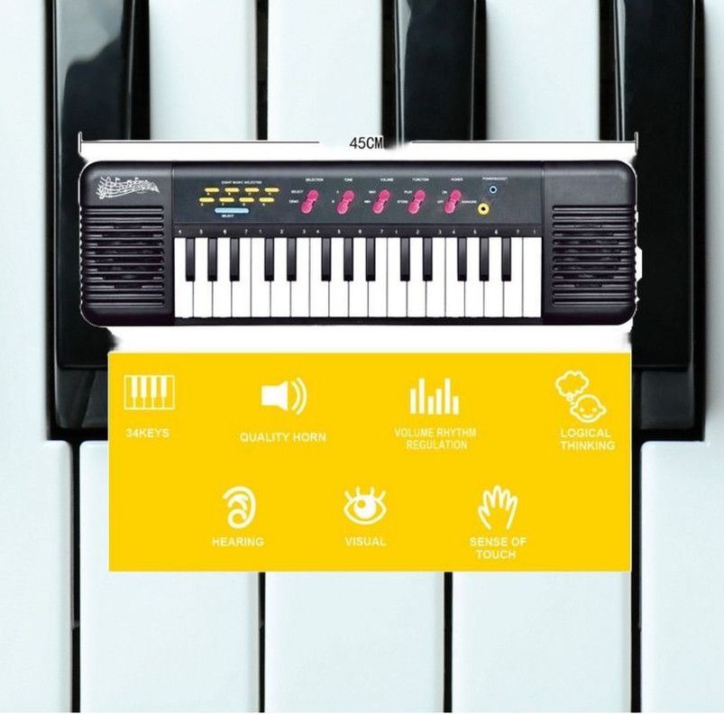 Juguete Piano Teclado Musical Niños 32 Teclas Lau-4