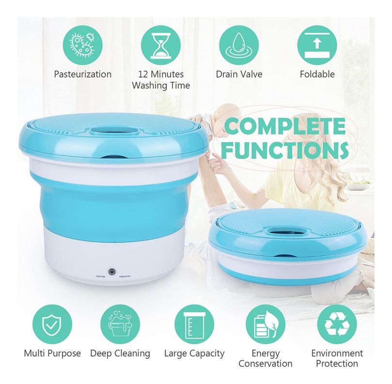 Mini Lavadora Portátil Limpieza Automática Ropa Jhn-5
