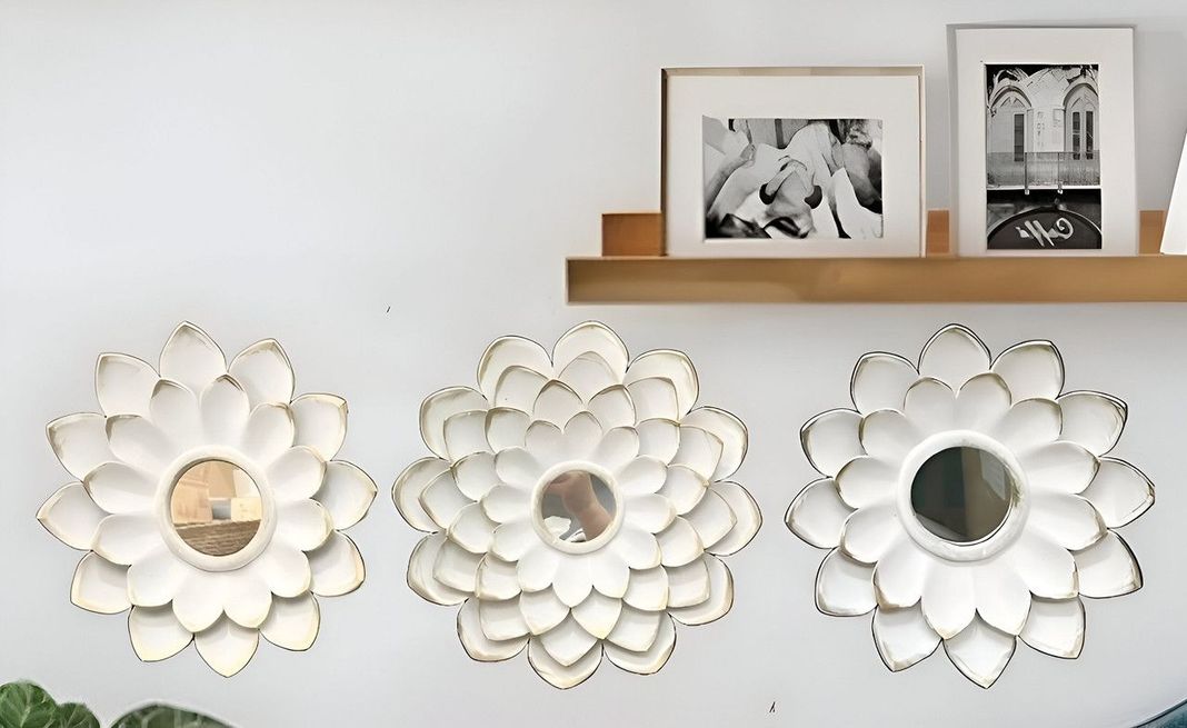 Espejo Decorativo Flor Bohemio Pared Sala Hogar Lau-5