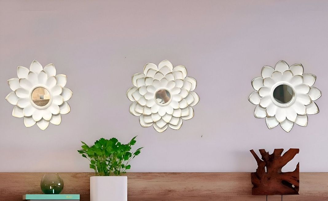 Espejo Decorativo Flor Bohemio Pared Sala Hogar Lau-6