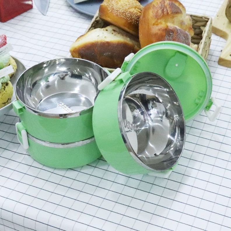 Lonchera Triple Comida Almuerzo Fiambrera Apilable Jhn-3