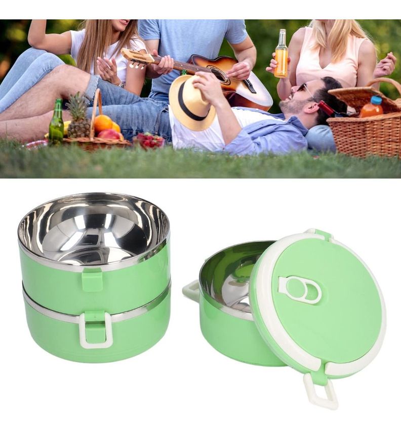 Lonchera Triple Comida Almuerzo Fiambrera Apilable Jhn-7