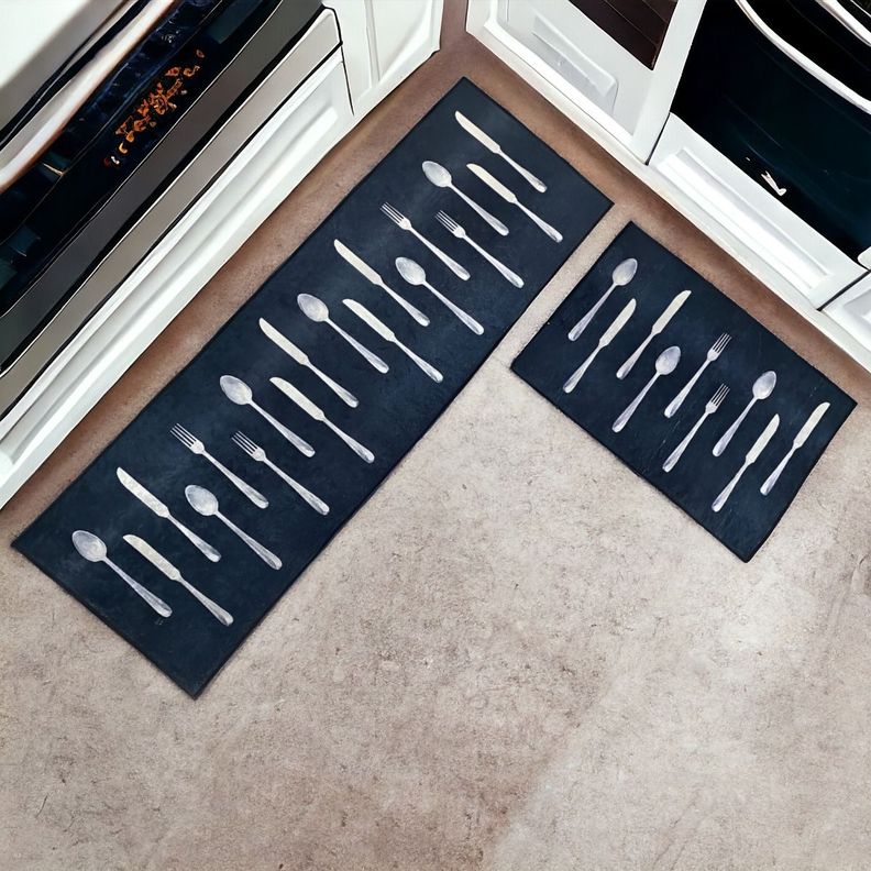 Alfombra Cocina 2 Piezas Antideslizante Entrada Baño Jhn-3