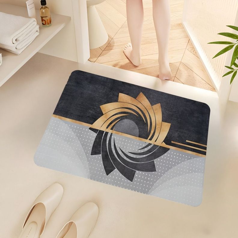 Set 2 Alfombra Baño Antideslizante Suave Absorbente Jhn-4