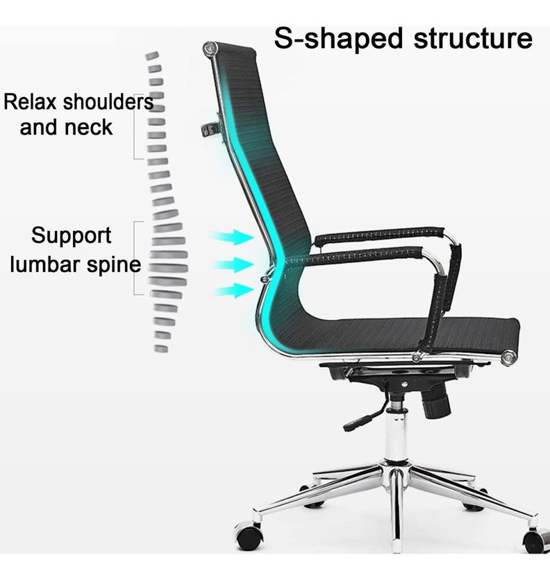 Silla Oficina Ergonómica Escritorio Giratoria Ideal Jhn-6