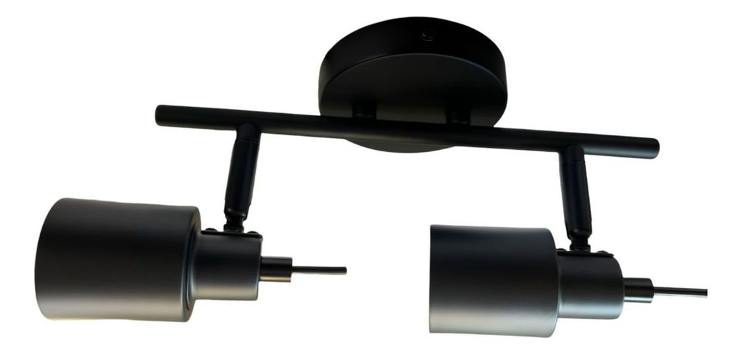 Lámpara Pared Techo LED Negro 2 Luces Ajustable Jhn-0
