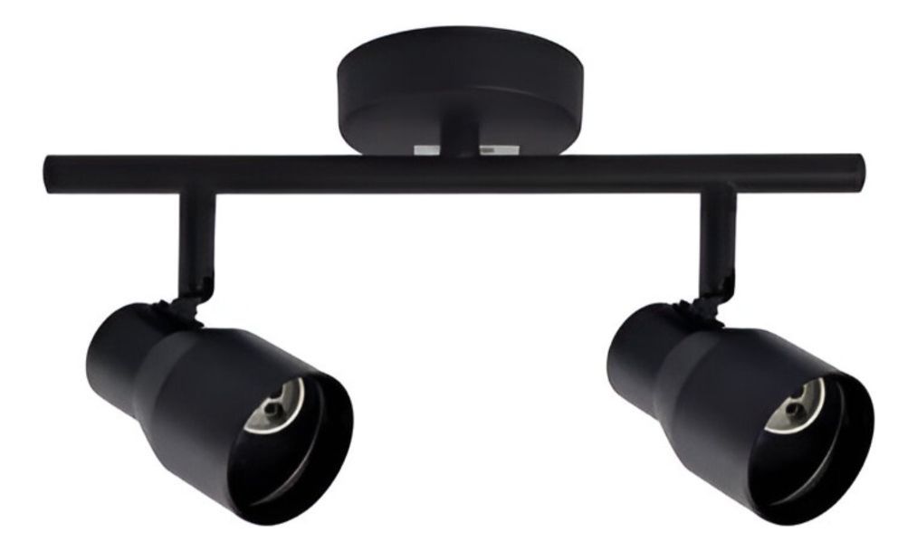 Lámpara Pared Techo LED Negro 2 Luces Ajustable Jhn-8