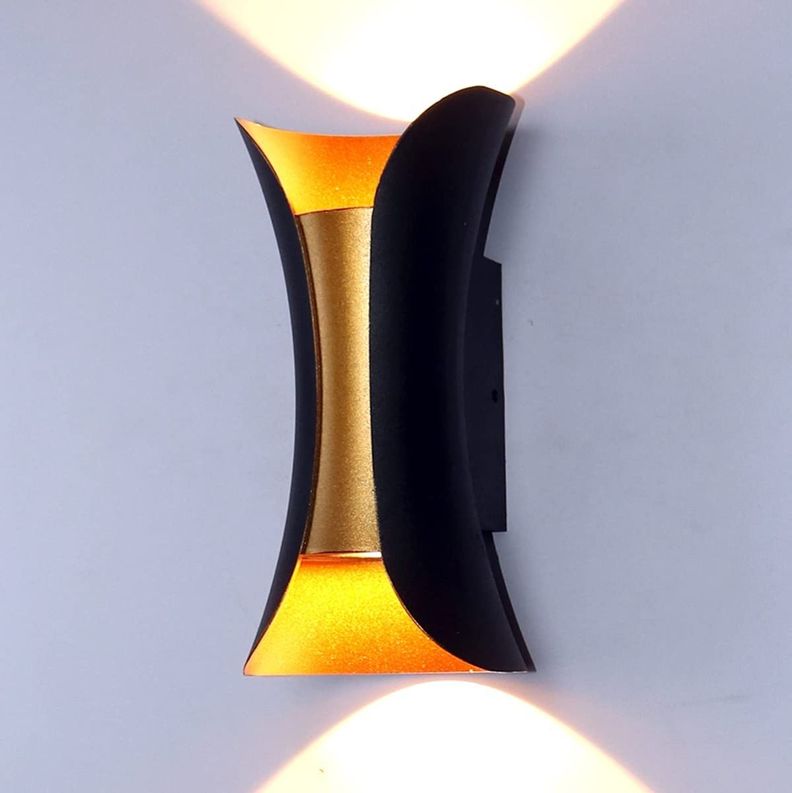 Lámpara Pared Moderna LED Exteriores Interiores Negra Jhn-1