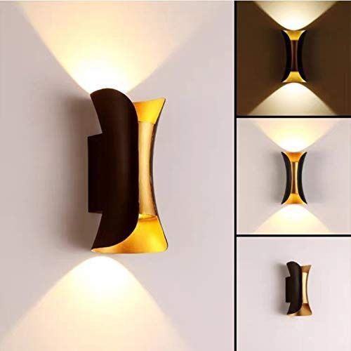 Lámpara Pared Moderna LED Exteriores Interiores Negra Jhn-3