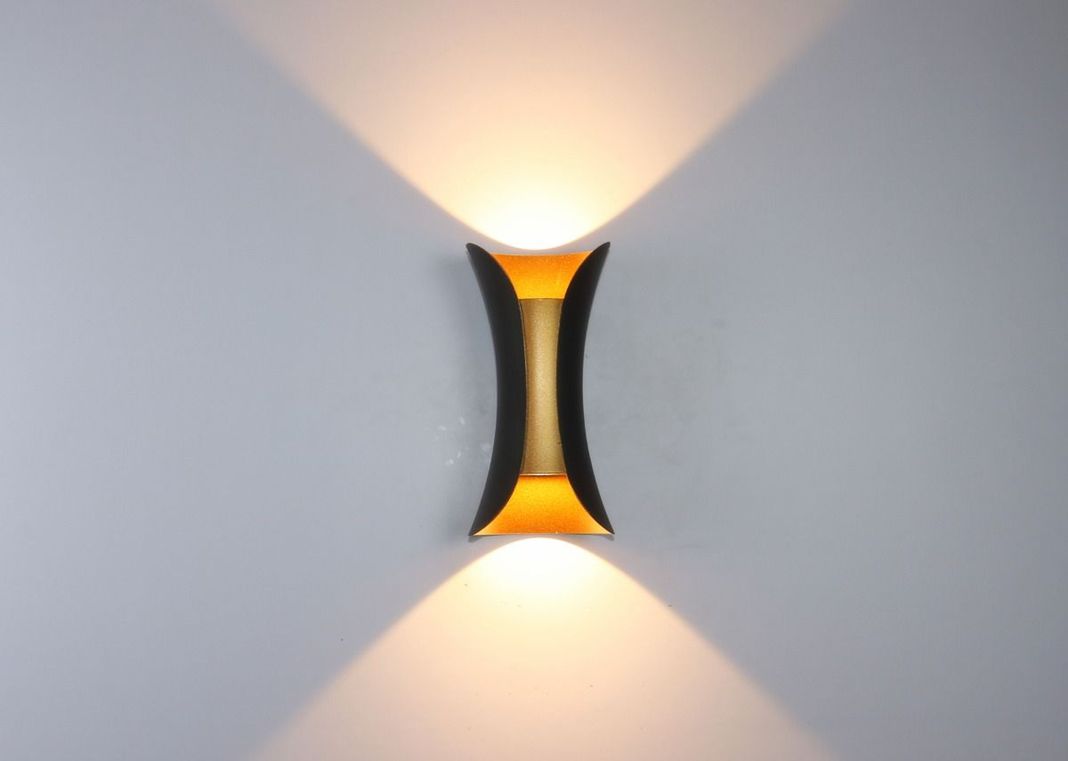 Lámpara Pared Moderna LED Exteriores Interiores Negra Jhn-4