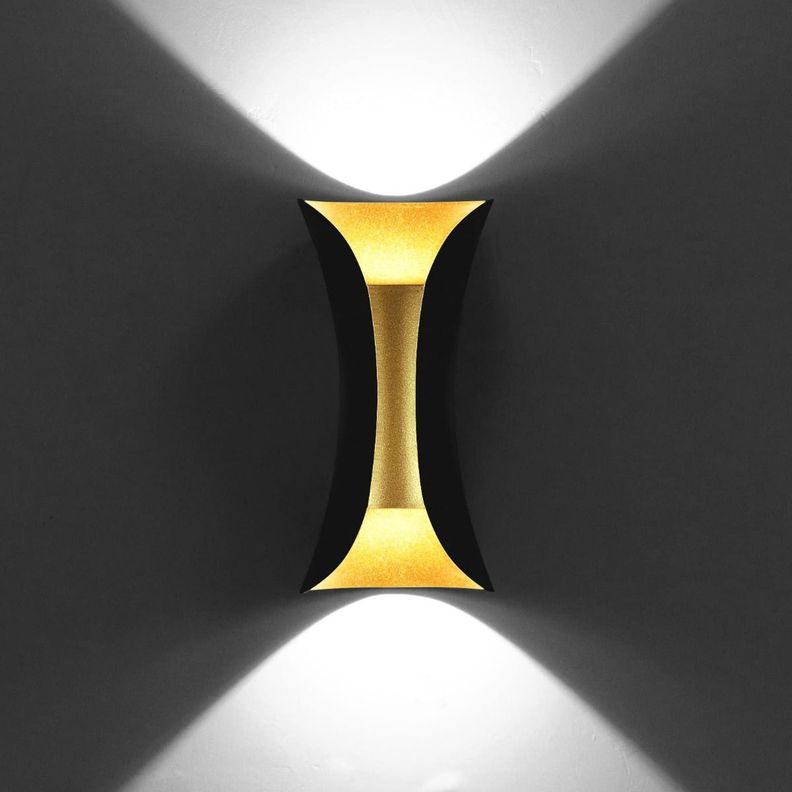 Lámpara Pared Moderna LED Exteriores Interiores Negra Jhn-6