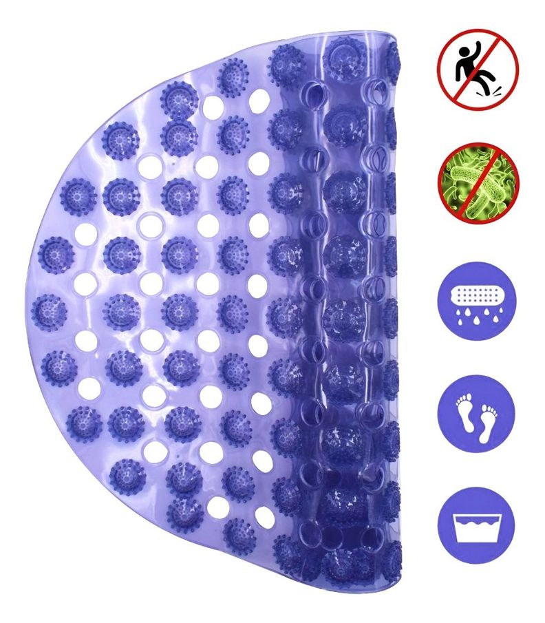 Set 3 Alfombra Baño Ducha Antideslizante Drenaje Ovalada Jhn-1