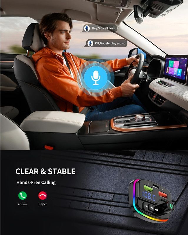 Transmisor Manos Libres Bluetooth Carro M13 Audio USB Lau-3