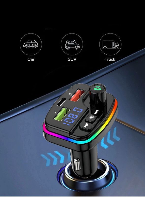 Transmisor Manos Libres Bluetooth Carro M13 Audio USB Lau-4