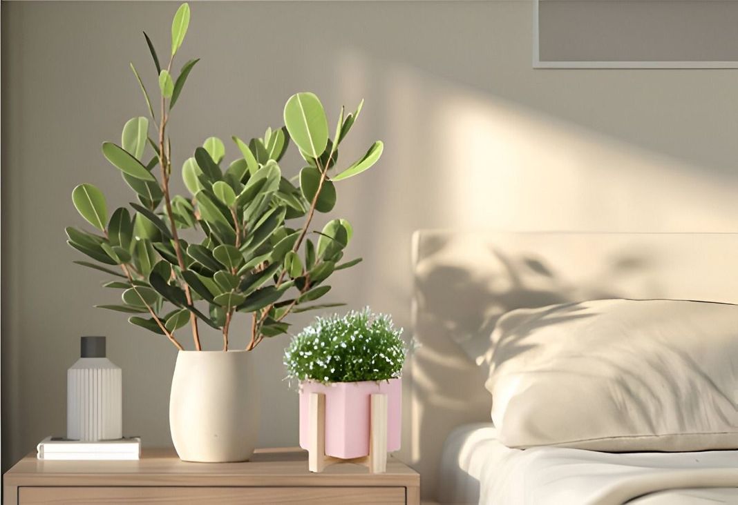 Maceta Cerámica Creativa Nórdica Soporte Madera Jhn-7