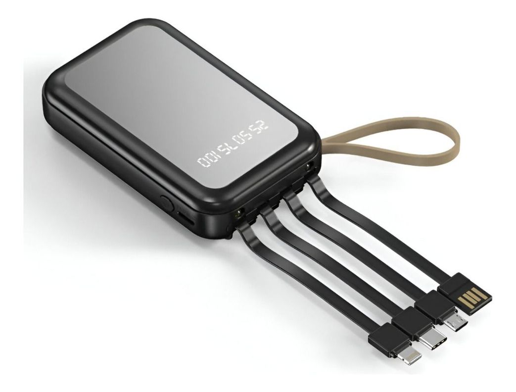 Cargador Inalámbrico Portátil LED Cables integrados 4en1-0