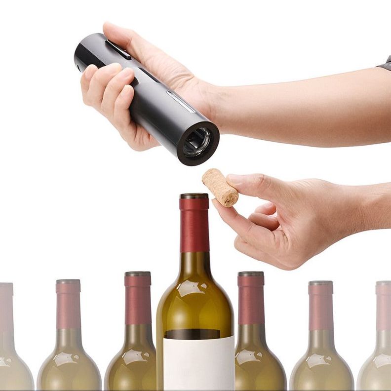 Sacacorcho Botellas Vinos Carga USB Cocina Hogar Lau-4