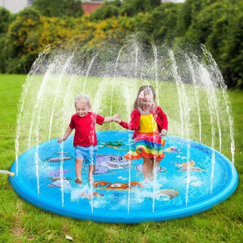 Alfombra Rociador Agua 1.7M Aire Libre Diversion Niños Lau-5